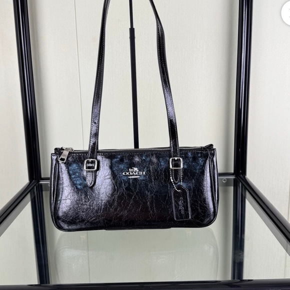 Coach Handbags - NWT Coach Asher Shoulder Bag CBJ05 in Glazed Leathe Silver/Black